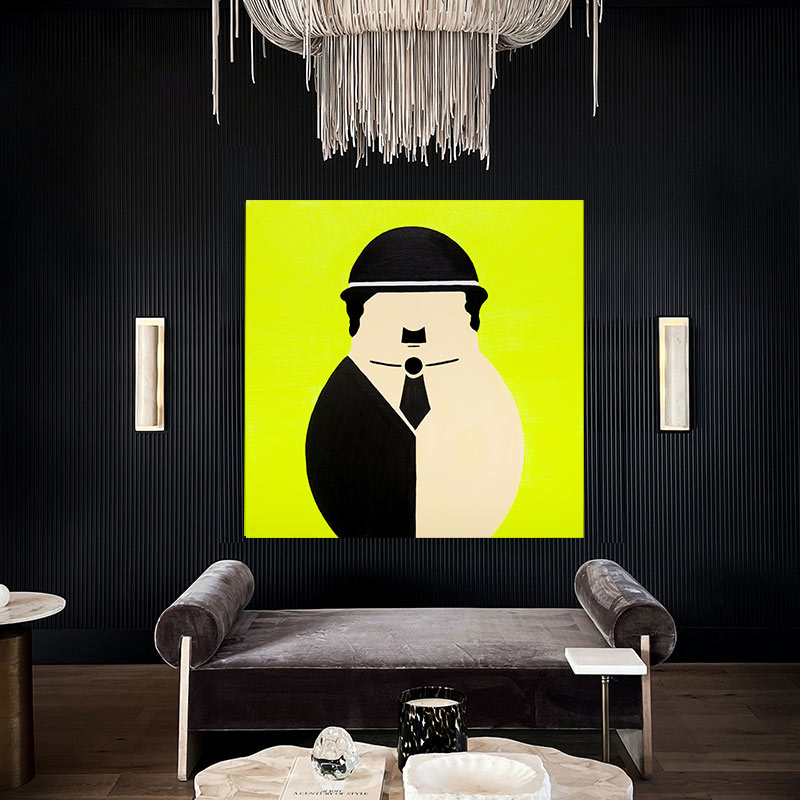 Gemaelde Charlie Chaplin in Kunst Interior